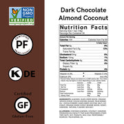 Dark Chocolate Nutrition Bar Minis Combo 30-Pack: Almond Coconut + Caramel Cashew