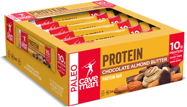 Grab a 12 count box of chocolate almond butter protein bars.