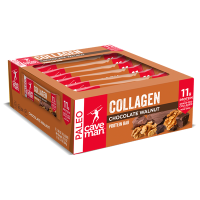 Each collagen protein pack contains 12 Chocolate Walnut Bars.