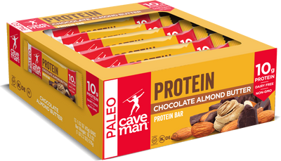 Grab a 12 count box of chocolate almond butter protein bars.